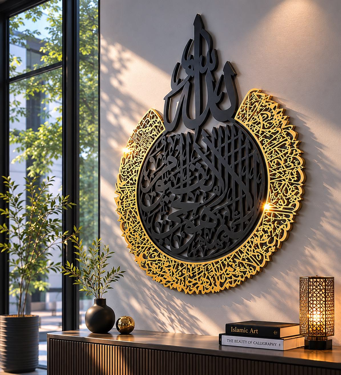 🕌 Ayat ul Kursi Islamic Wall Art | Premium Acrylic Wall Hanging | 24 × 24 Inches