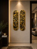 Rizq Dua Premium Islamic Acrylic Wall Art | Gold Mirror & Black Acrylic | Elegant Islamic Home Décor