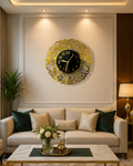 Surah Al-Ikhlas Premium Acrylic Islamic Wall Clock | Luxury Gold Mirror Wall Décor